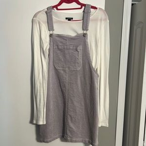 Purple overall dress